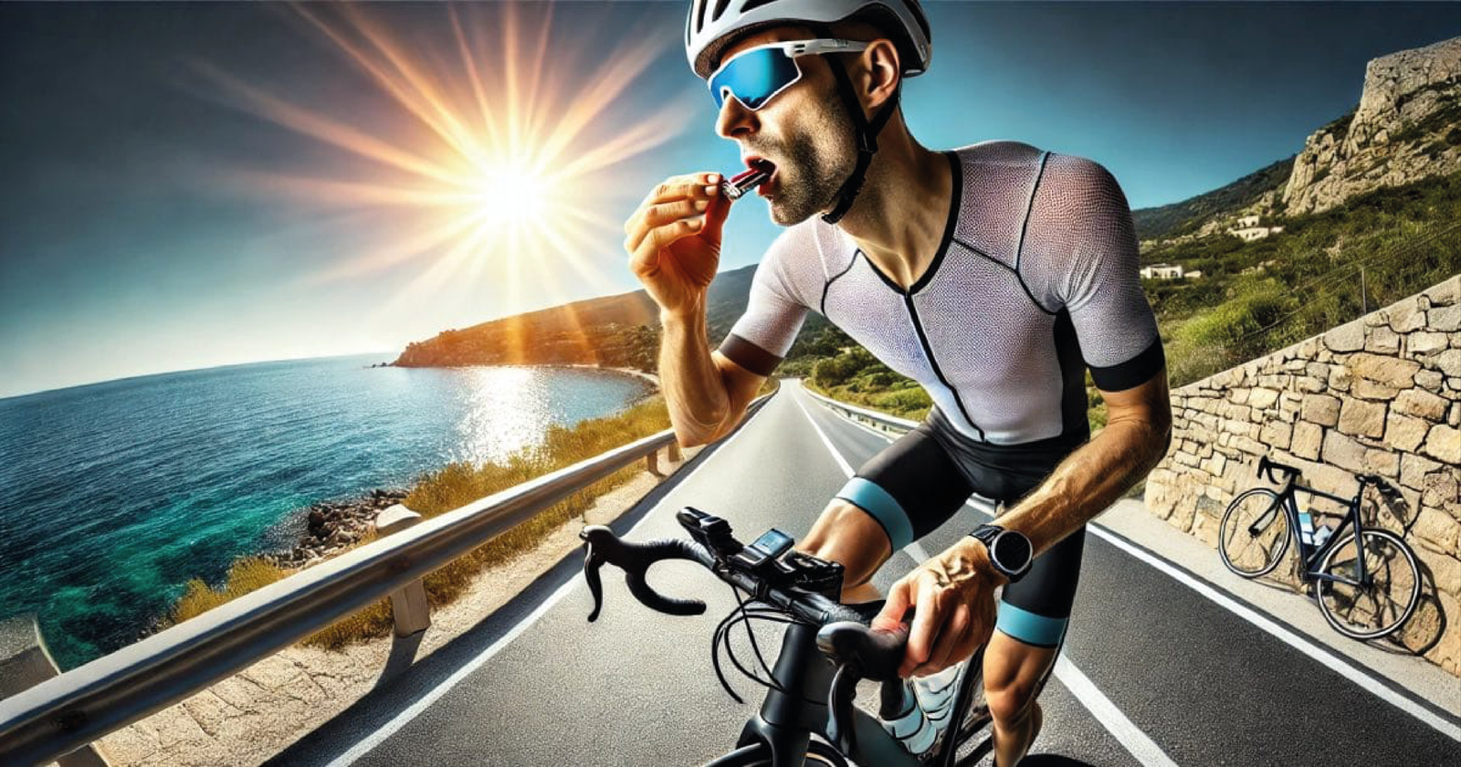 Homme courant au soleil